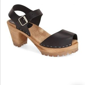 MIA Greta Clog Sandal Luggage Leather Size 37 EU 7 US